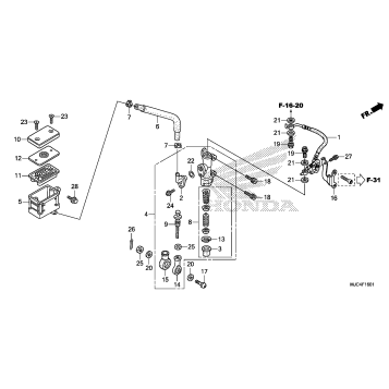REAR BRAKE MASTER        CYLINDER (CBR600RA)