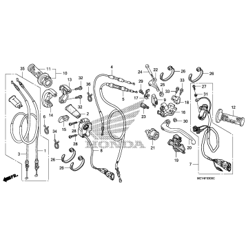 HANDLE LEVER + SWITCH + CABLE