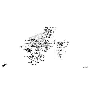 STEERING STEM + HORN