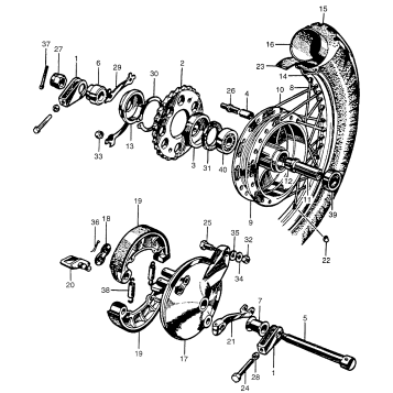 REAR WHEEL + REAR BRAKES