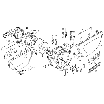 AIR CLEANER + SIDE COVER 77-78