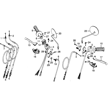 HANDLE SWITCH + LEVER + CABLES