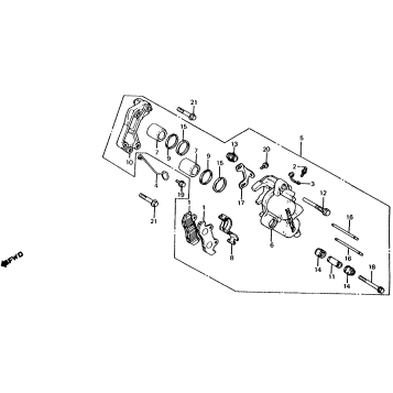 CX500C FRONT BRAKE CALIPER 82