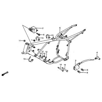 FRAME + IGNITION COIL 80-81