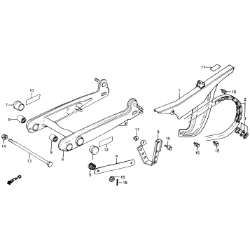 SWINGARM + CHAIN CASE