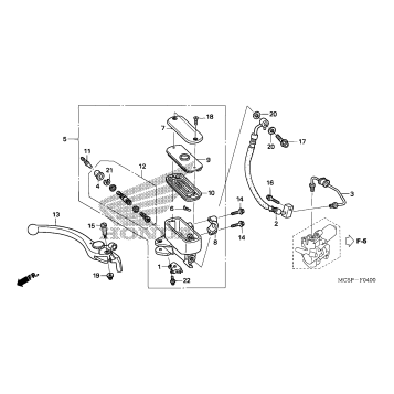 FRONT BRAKE MASTER       CYLINDER