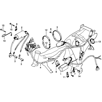 WIRE HARNESS + IGNITION COIL + C.D.I. UNIT