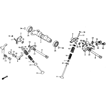 CAMSHAFT + VALVE 83-84