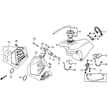 FUEL TANK + RADIATOR SHROUD 81