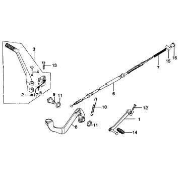 KICK STARTER ARM + CHANGE PEDAL + BRAKE PEDAL