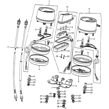 HEADLIGHT + SPEEDOMETER + TACHOMETER