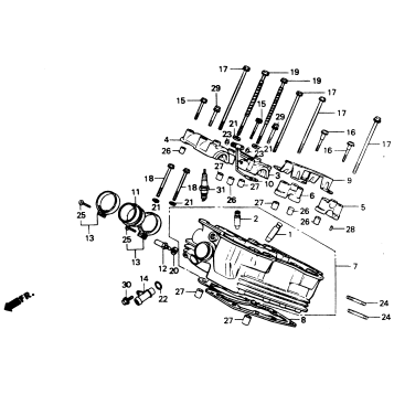 CYLINDER HEAD (RR.) 89-90