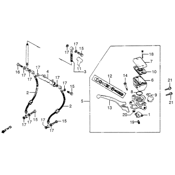 FRONT BRAKE MASTER CYLINDER 81-82
