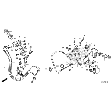 HANDLE LEVER@SWITCH@CABLE