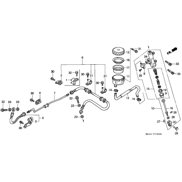 RR. BRAKE MASTER CYL.