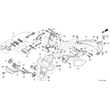 REAR FENDER@LICENSE LIGHT