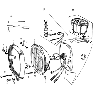 HEADLIGHT + SPEEDOMETER