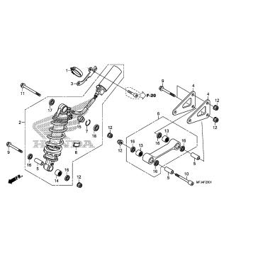 REAR SHOCK ABSORBER (CBR600RA)