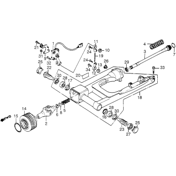SWINGARM + DRIVESHAFT