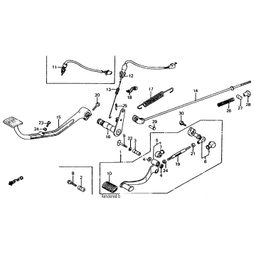BRAKE PEDAL + GEARSHIFT PEDAL