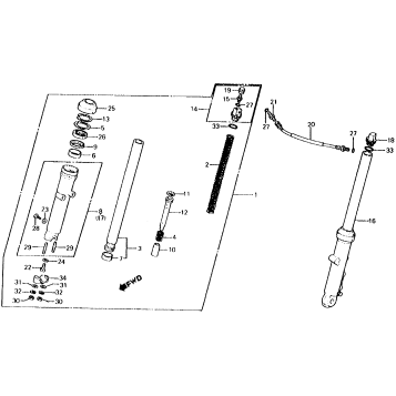 CX500D FRONT FORK 81