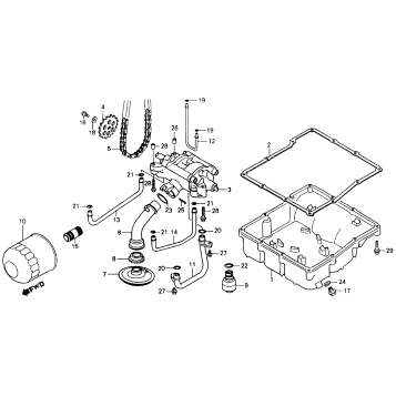 OIL FILTER + OIL PAN + OIL PUMP