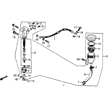 REAR BRAKE MASTER CYLINDER