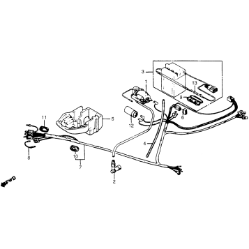 WIRE HARNESS + IGNITION COIL + BATTERY 80