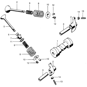 CAMSHAFT + VALVE