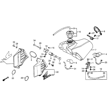 FUEL TANK + RADIATOR SHROUD 82