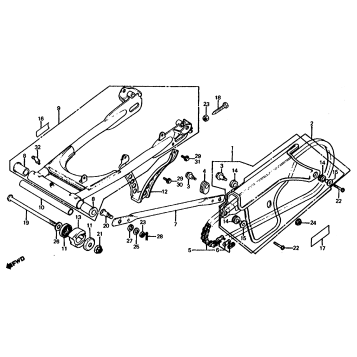 SWINGARM + CHAIN CASE