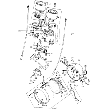 HEADLIGHT + SPEEDOMETER + TACHOMETER