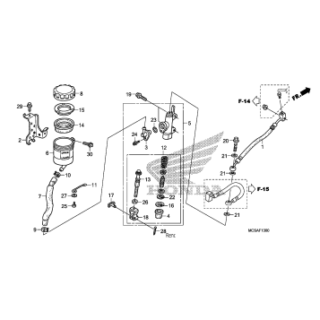 REAR BRAKE MASTER CYLINDER (ST1300)