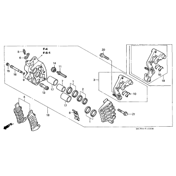 RIGHT FRONT BRAKE CALIPER