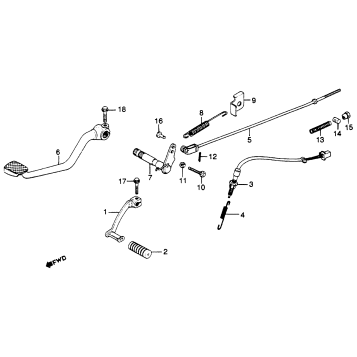 BRAKE PEDAL + CHANGE PEDAL