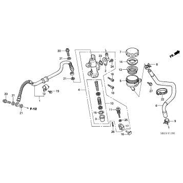 REAR BRAKE MASTER CYLINDER