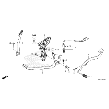 PEDAL@KICK STARTER ARM