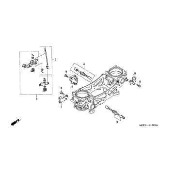 THROTTLE BODY (COMPONENT PARTS) ('00-01)
