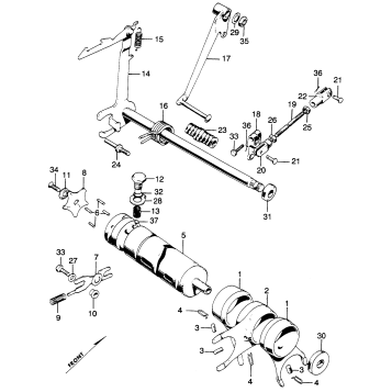 GEARSHIFT + CHANGE PEDAL + SHIFT DRUM + SHIFT FORK