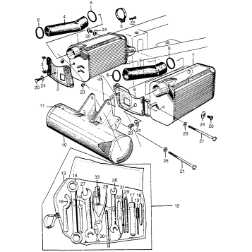 AIR CLEANER + TOOL CASE + TOOLS