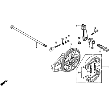 REAR BRAKE + REAR BRAKE PANEL