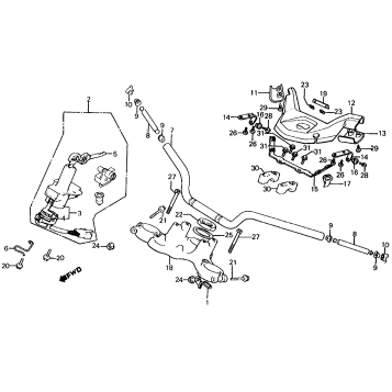 HANDLEBAR + TOP BRIDGE + KEY SET