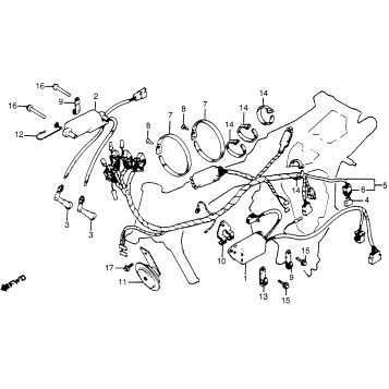 WIRE HARNESS + IGNITION COIL + C.D.I. UNIT