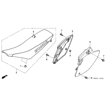 SEAT + SIDE COVER ('05-)