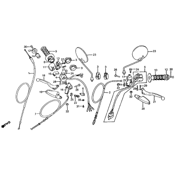 CONTROL LEVERS + SWITCHES + CABLES