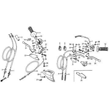 HANDLE LEVER + SWITCH + CABLE
