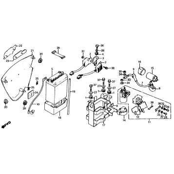 RIGHT SIDE COVER + BATTERY