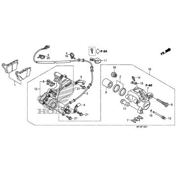 REAR BRAKE CALIPER (CBR600RA)