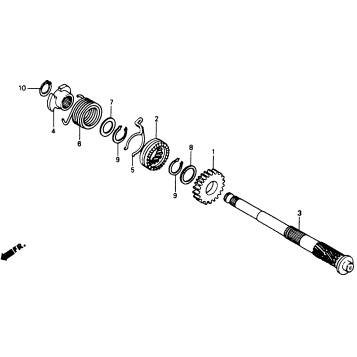 KICK STARTER SPINDLE