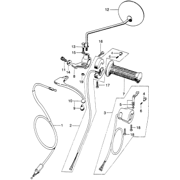 LEFT HANDLE SWITCH + CABLE II